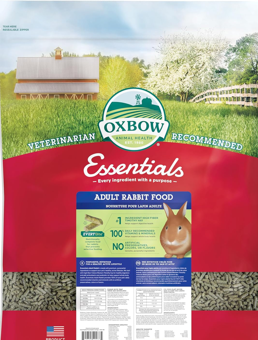 Oxbow Essentials Adult Rabbit Food (5lb)